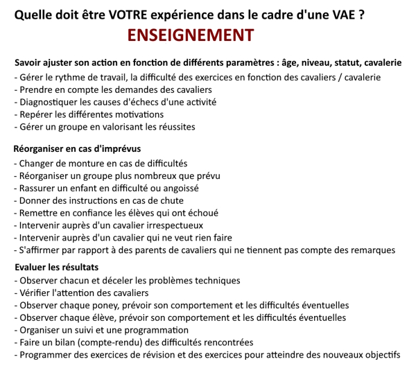 vae parcours